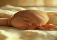 A close-up, photorealistic image of a newborn baby's hand resting gently on a soft, light-colored blanket, with a subtle yellowish tint visible on the skin, indicating mild jaundice, in a warm, natura