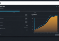 A screenshot of the new aMule 3.0.0 interface showing a progress bar with speeds labeled, next to a graph showing download rates increasing dramatically. Modern dark theme, clean layout.